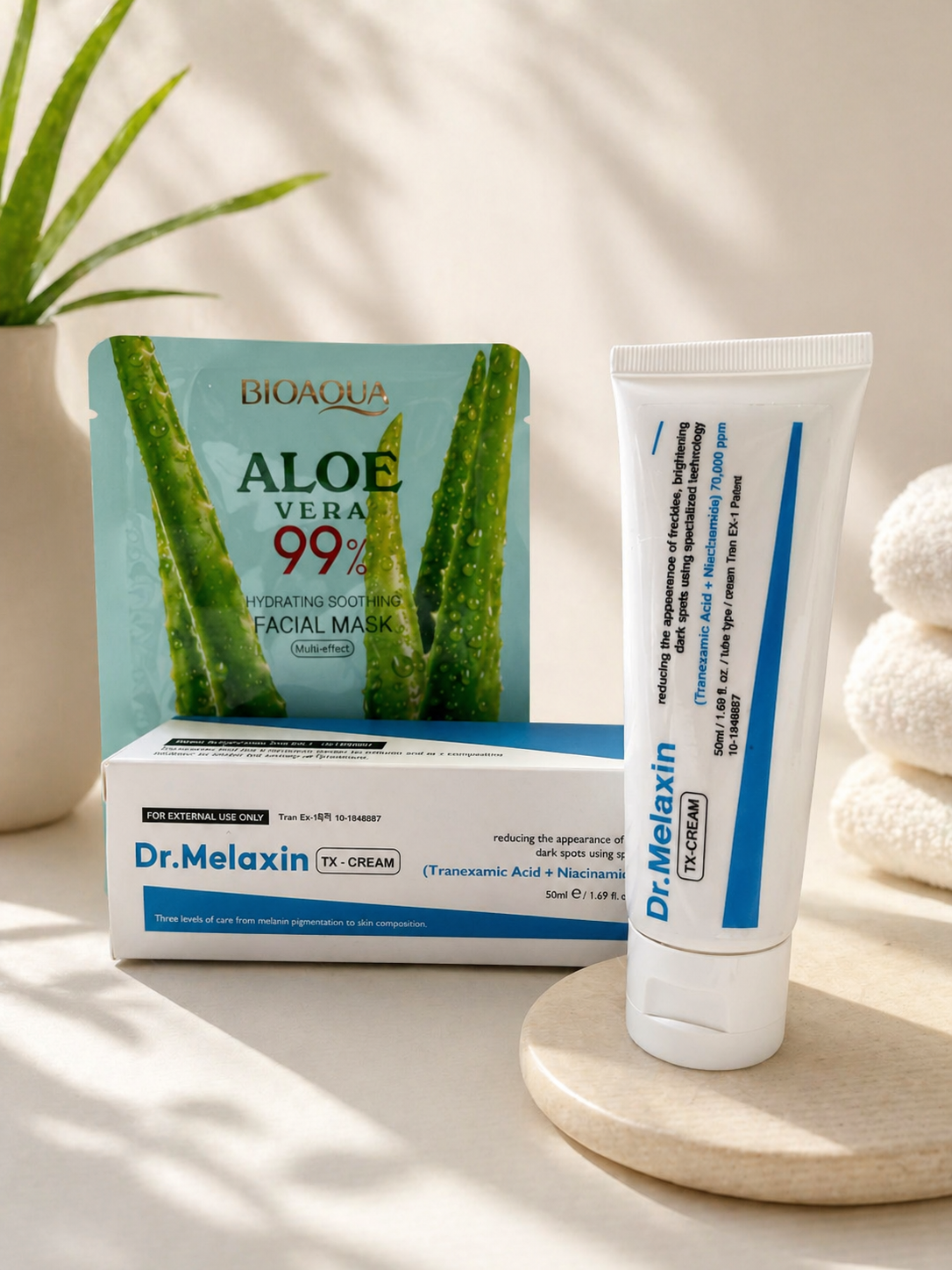 NUEVO! Melaxin TX Korean Aclarante+Mascarilla de REGALO
